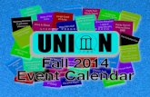 Union Fall 2014 Event Calendar