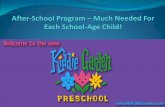 After school program – much needed for each school age child!