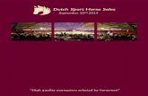 Catalogue Dutch Sport Horse Sales 2014