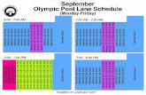 September Olympic Pool Schedule