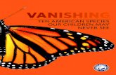 Vanishing: Ten American Species Our Children May Never See