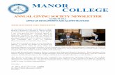 2014 Manor College Annual Giving Society Spring Newsletter
