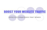 How to boost traffic to your web site