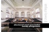 University of Belgrade - PhD and Specialist study programs catalogue