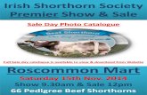 Irish Shorthorn Society Premier Show & Sale Catalogue 15th Nov. 14