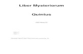 John Dee - Mysteriorum Liber Quintus