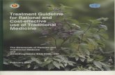 Treatment guideline for rational and cost effective use of traditional medicine