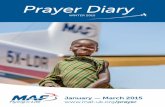 Prayer Diary Winter 2015 (January - March)