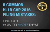 5 Common H-1B Cap 2016 Filing Mistakes: How To Overcome Them?