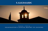 Headmaster's Annual Report to Donors