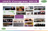 Sponsoring Flyer - IAKS Congress 2015