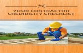 Your Contractor Credibility Checklist