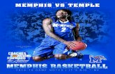 Memphis Basketball Game Notes vs Temple- Feb. 7, 2015
