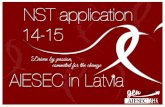 NST Application - AIESEC in Latvia - Feb 2015