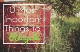 10 most important things to recycle