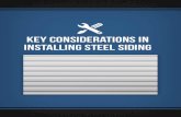 Key Considerations In Installing Steel Siding