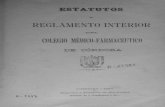1895 Estatutos y Reglamento del Colegio Medico-Farmaceutico de Cordoba