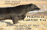 Hamco Cattle Co. 17th Annual Angus Bull Sale
