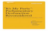 "It's My Party": Parliamentary Dysfunction Reconsidered