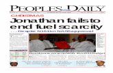 Peoples Daily Newspaper, Tuesday 25, December, 2012
