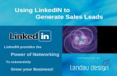 Using linkedin to generate leads