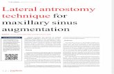 Lateral Antrostomy for Max Sinus Augmentation