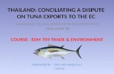 Case Study (WTO _Thailand Tuna Fish)