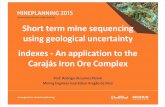 Short term mine sequencing using geological uncertainty
