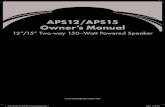 Harbinger APS12 APS15 Manual