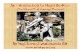 Introduction Thai Massage Therapy Yogi Sarveshwarananda