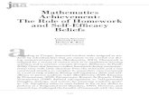 Mathematics Achievement; The Role of Homework and Self-Efficacy Beliefs