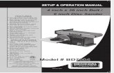 General International Belt Disc Sander BD7004 Manual
