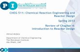 CHEG511 Advanced Reaction Engineering. S(Ch4)