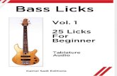 Bass Licks Vol. 1 25 Licks for Beginner