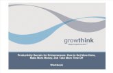 Growthinks Productivity Secrets for Entrepreneurs