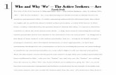 20151120. Who and Why 'We' - The Seekers - Are, Fourth Draft