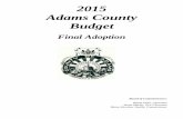 Proposed 2015 Adams County Budget