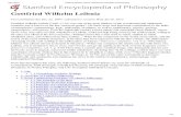 Gottfried Wilhelm Leibniz (Stanford Encyclopedia of Philosophy)