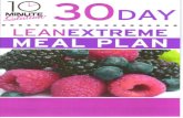 30 Day Lean Extreme Meal Plan
