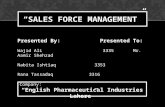 Sales Force Management In English Pharmaceutical Industries Lahre