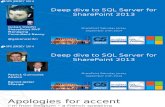 Deep Dive to SQL Server for 2013 SharePoint