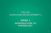 WEEK 1 Intro to Phonology