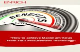 Enrich White Paper How to Achieve Maximum Value From Your Procurement Technology