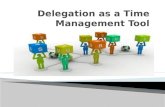 Delegation as a Time Management Tool