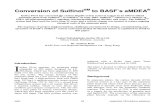 Conversion of SulfinolSM to BASF’s aMDEA