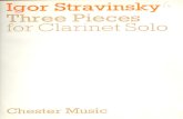 Three Pieces for Clarinet Solo de Stravinsky