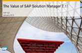 The Value of SAP Solution Manager 7.1