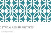 10 Typical Resume Mistakes