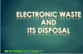 E-waste and Its Disposal
