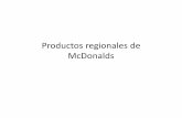 Evidencia 17 Productos Regionales de McDonalds
